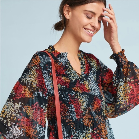 Anthropologie Tops - Anthropologie Akemi Kin Adria Smocked Floral Top